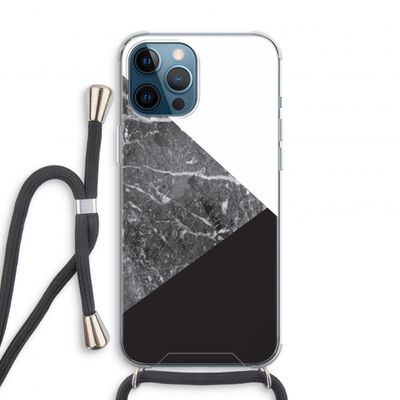Combinatie marmer: iPhone 12 Pro Transparant Hoesje met koord