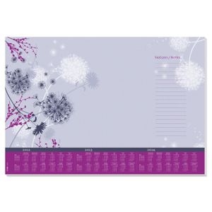 Bureaulegger van papier 59.5 x 41 cm met kalender whisper