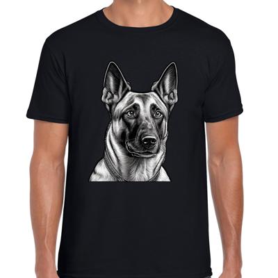 Cadeau/verkleed T-shirt heren - zwart - Mechelse Herder hond - honden liefhebber
