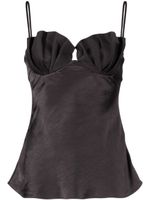 Rachel Gilbert haut Ryder en satin - Noir