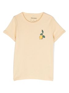 Mini Rodini t-shirt en coton biologique à logo imprimé - Jaune