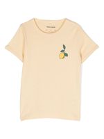 Mini Rodini t-shirt en coton biologique à logo imprimé - Jaune