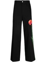 Nahmias pantalon ample à fleurs - Noir - thumbnail