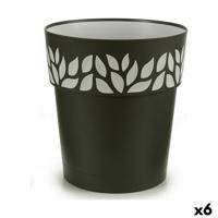 Zelfwaterende bloempot Stefanplast Cloe Antraciet Plastic 29 x 29 x 29 cm (6 Stuks)
