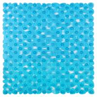 Differnz Lapis inlegmat douche - 100% PVC - anti-slip laag - 54 x 54 cm - blauw transparant