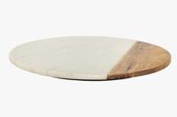 Turnplate SERVANT 50cm wit marble mango hout - 43951