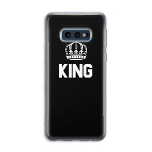 King zwart: Samsung Galaxy S10e Transparant Hoesje