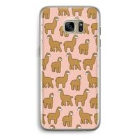 Alpacas: Samsung Galaxy S7 Edge Transparant Hoesje