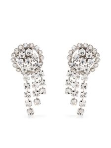 Alessandra Rich boucles d'oreilles serties de cristaux - Argent