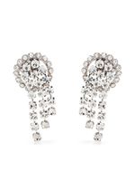 Alessandra Rich boucles d'oreilles serties de cristaux - Argent