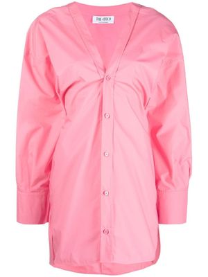 The Attico robe courte Lala à col v - Rose
