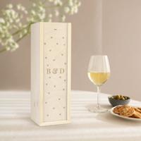 Luxe wijnkist graveren - 1 vaks - Hout