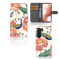 Telefoonhoesje met Pasjes voor Samsung Galaxy S23 Pink Peacock - thumbnail
