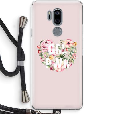 GRL PWR Flower: LG G7 Thinq Transparant Hoesje met koord