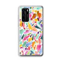 Watercolor Brushstrokes: Huawei P40 Transparant Hoesje