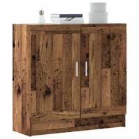 Boekenkast 82,5x30,5x80 cm bewerkt hout oud houtkleurig