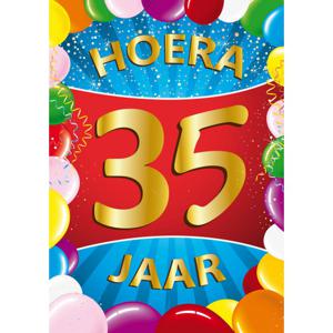 35 jaar verjaardag versiering poster - 59 x 84 cm - leeftijd feestartikelen