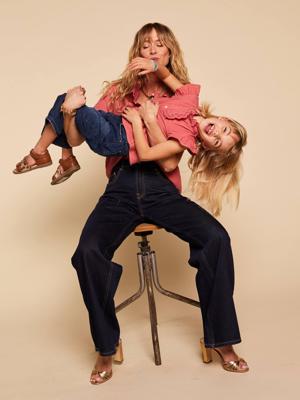 Blouse met ruches oudroze