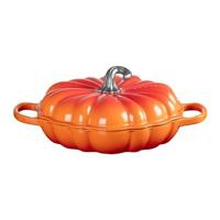 Le Creuset Campagnard Pompoen Braad/Stoofpan Ø 28 cm - Oranjerood - thumbnail