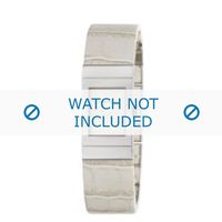 Armani horlogeband AR-5482 Croco leder Cream wit 18mm Armani horlogeband AR-5482 Croco leder Cream wit 18mm