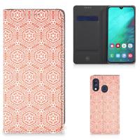Samsung Galaxy A40 | Hoesje met Magneet | Pattern Orange