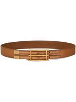 ETRO double-buckle leather belt - Marron - thumbnail