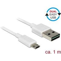 DeLOCK 84807 USB-kabel 1 m USB 2.0 USB A Micro-USB B Wit