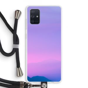 Sunset pastel: Samsung Galaxy A71 Transparant Hoesje met koord