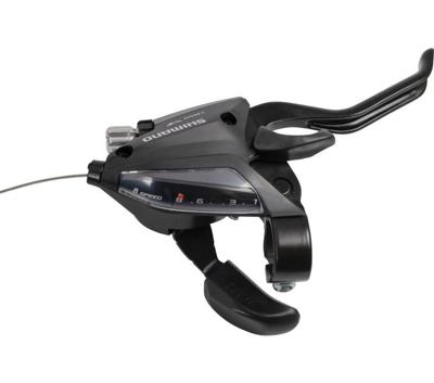 Shimano versteller (rechts) met remhendel 7 speed st-ef500 2 vingers zwart (werkplaatsverpakking)