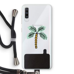 Palmboom: Samsung Galaxy A70 Transparant Hoesje met koord