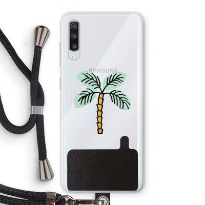 Palmboom: Samsung Galaxy A70 Transparant Hoesje met koord