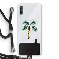 Palmboom: Samsung Galaxy A70 Transparant Hoesje met koord
