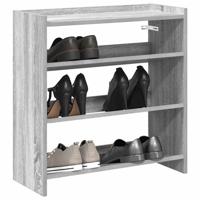 VidaXL Schoenenrek 60x25x62 cm bewerkt hout grijs sonoma eikenkleurig
