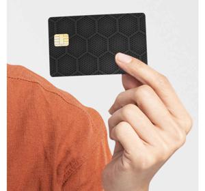 Decoratie stickers creditcard Patroon met donkere zeshoeken