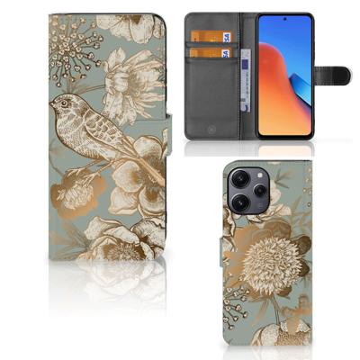 Hoesje voor Xiaomi Redmi 12 Vintage Bird Flowers Hoesje voor Xiaomi Redmi 12 Vintage Bird Flowers