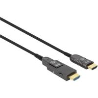 Manhattan 355537 HDMI-kabel HDMI Aansluitkabel HDMI-A-stekker, HDMI-micro-D-stekker 50 m Zwart 4K UHD