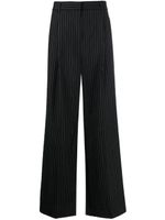 Michael Michael Kors pantalon palazzo à fines rayures - Noir