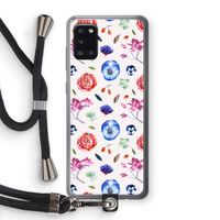 Bloemetjes: Samsung Galaxy A31 Transparant Hoesje met koord