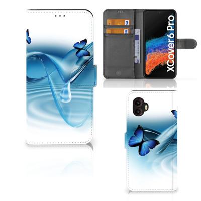 Samsung Galaxy Xcover 6 Pro | Telefoonhoesje | Met pasjeshouder | Vlinders
