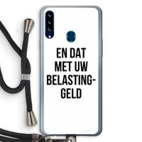 Belastinggeld: Samsung Galaxy A20s Transparant Hoesje met koord