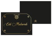 Kaart Eid Mubarak - Zwart/Goud - thumbnail