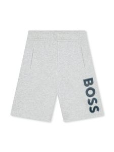 BOSS Kidswear short de sport à logo imprimé - Gris