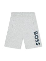 BOSS Kidswear short de sport à logo imprimé - Gris