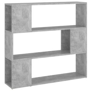 The Living Store Boekenkast Kamerverdeler - 100 x 24 x 94 cm - Betongrijs