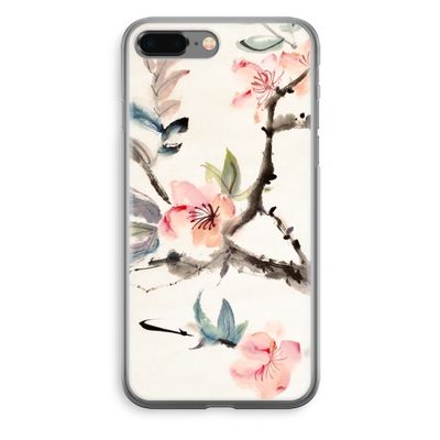 Japanse bloemen: iPhone 8 Plus Transparant Hoesje