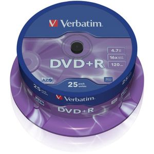 DVD+R 4,7 GB Matt Silver Blanco dvd's