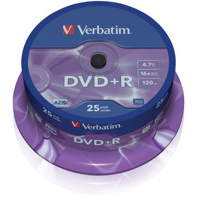 DVD+R 4,7 GB Matt Silver Blanco dvd's