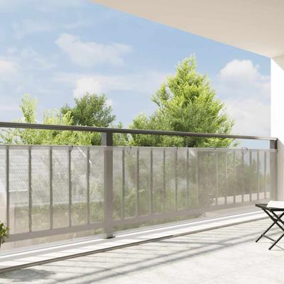 VidaXL Doorzichtig zeildoek met zeilringen 1x10 m polyethyleen