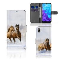 Huawei Y5 (2019) | Telefoonhoesje | Met pasjeshouder | Paarden