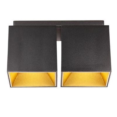 Dubbele zwart gouden plafondspot 2x GU10 Nordlux Ethan zwart 2110410103